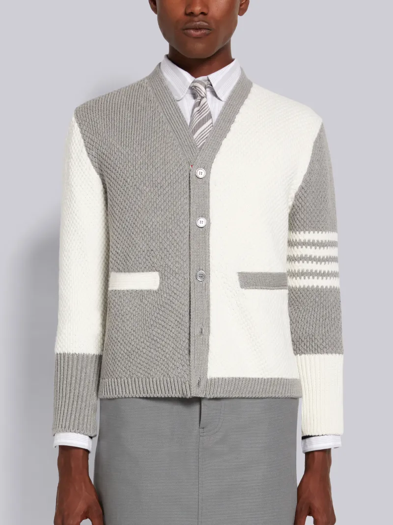 Light Grey Fun-Mix Seed Stitch Cotton 4 