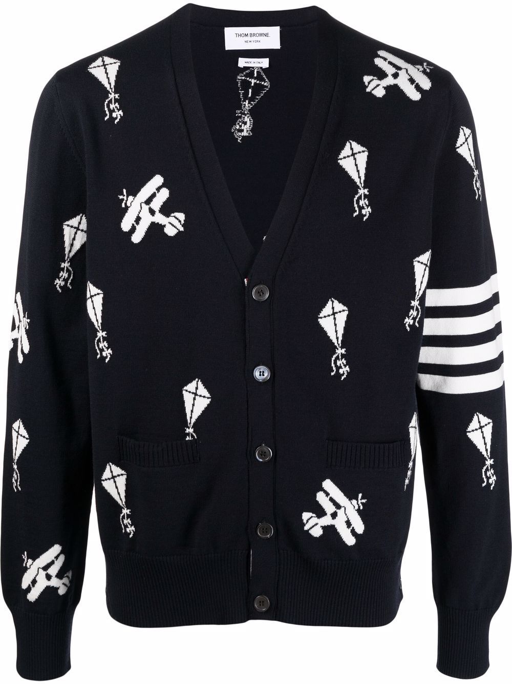 Thom Browne Sky Icons 4-Bar cardigan - Blue