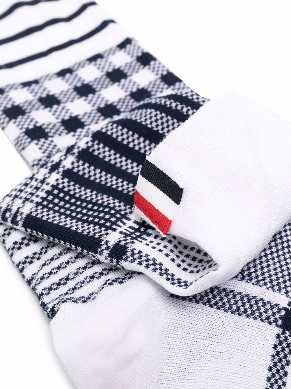 Thom Browne Geruite sokken - Blauw