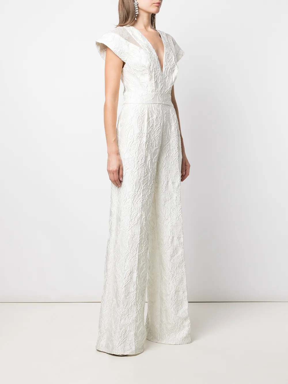 фото Tadashi shoji комбинезон dagian с жаккардовым цветочным узором