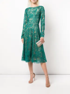 lace midi dress tadashi shoji