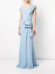 Imagen 2 de Tadashi Shoji vestido con detalle drapeado y cuello en V