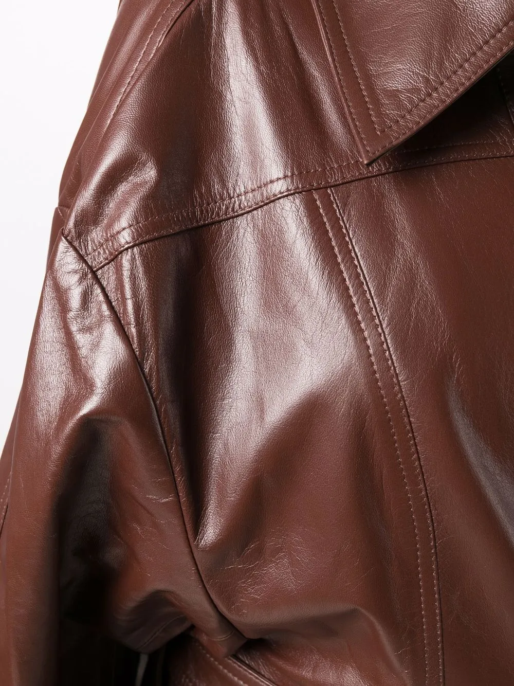 AMBUSH Leren trenchcoat Bruin