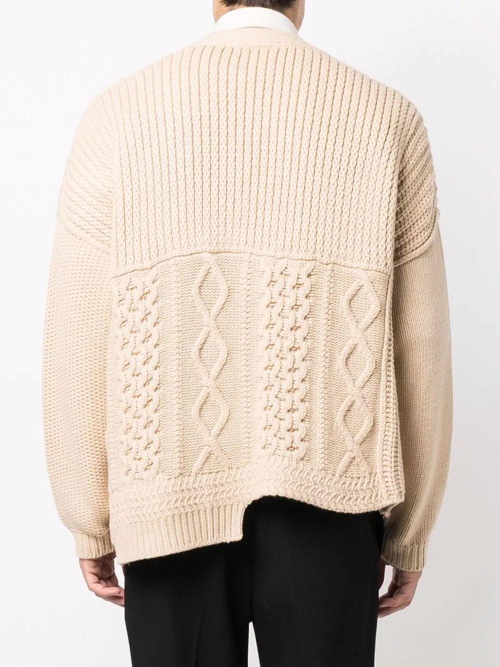 AMBUSH patchwork-knit logo-detail Cardigan - Farfetch