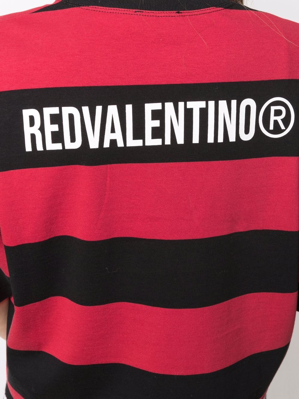 фото Red valentino футболка в полоску с логотипом