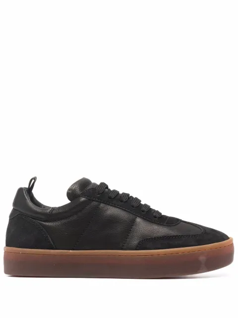 Officine Creative Kombined leather trainers