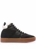 Officine Creative Kombined high-top leather sneakers - Black