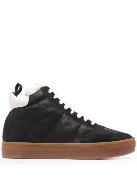 Officine Creative Kombined high-top leather sneakers