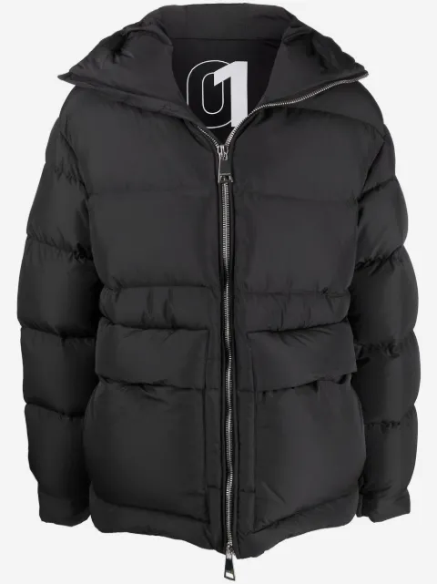 Khrisjoy feather down rear-logo parka