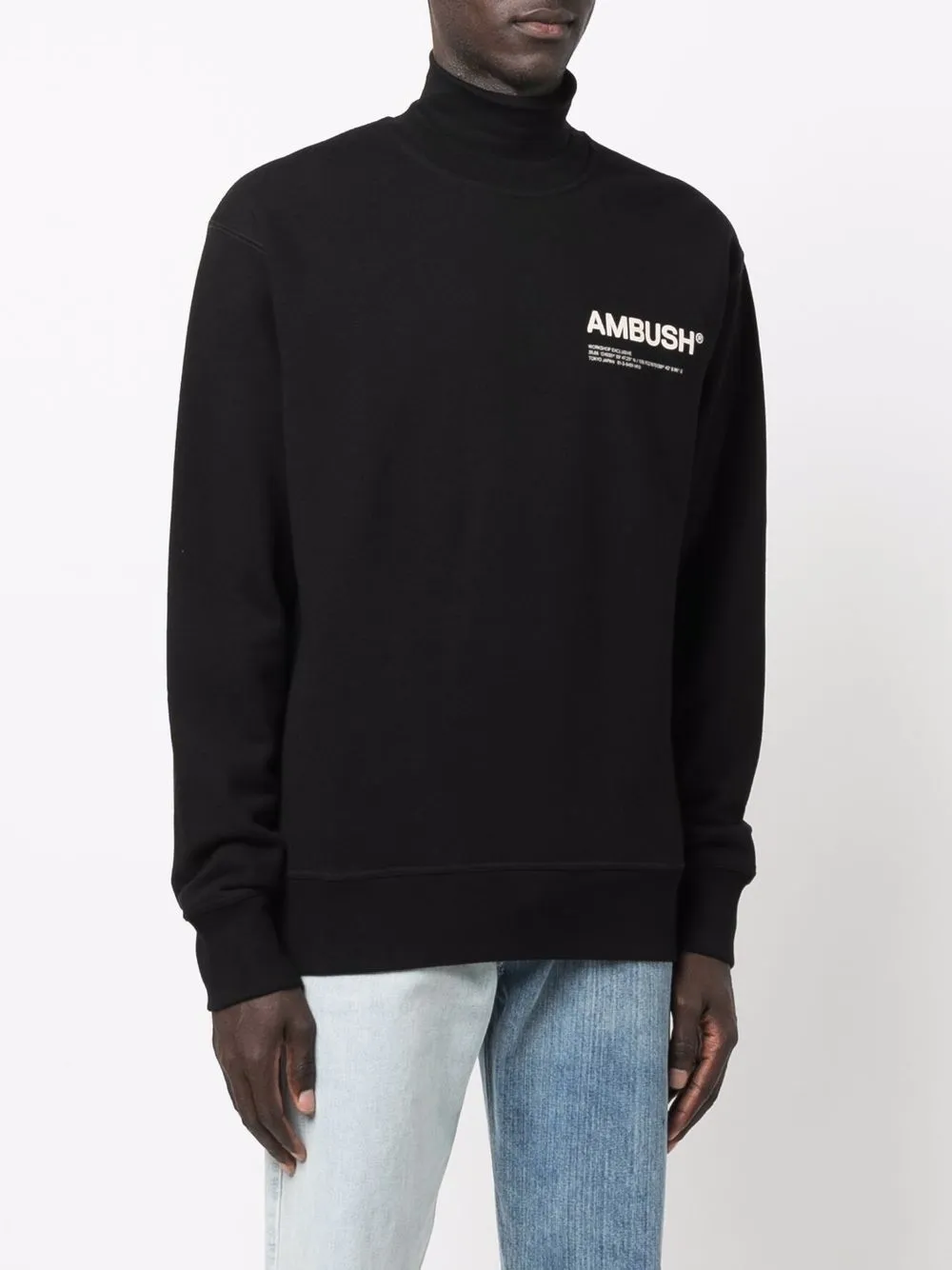  Ambush Sweatshirt Mit Rundhalsausschnitt   Schwarz 