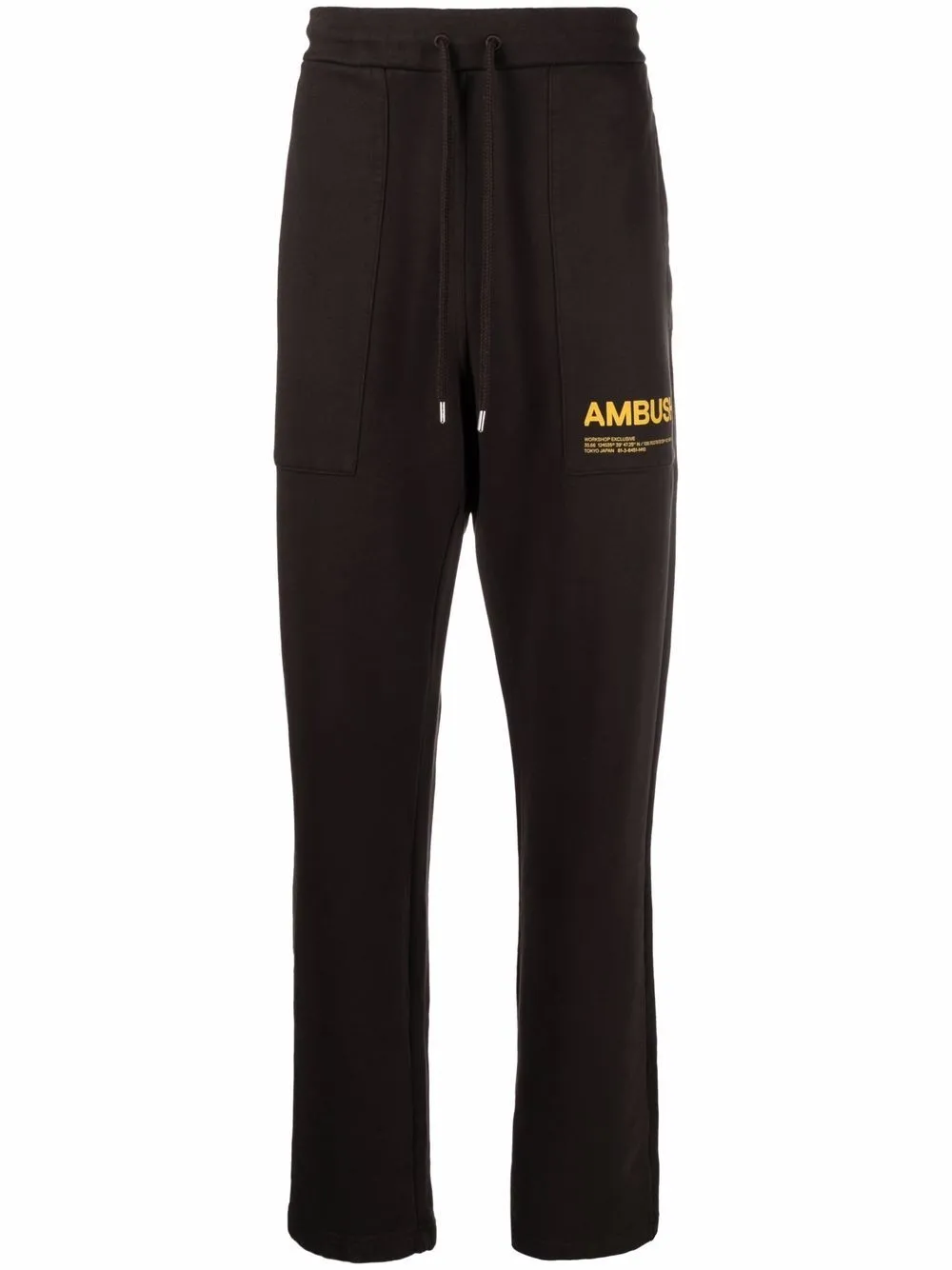 AMBUSH logo-print track pants | Brown | Image 1