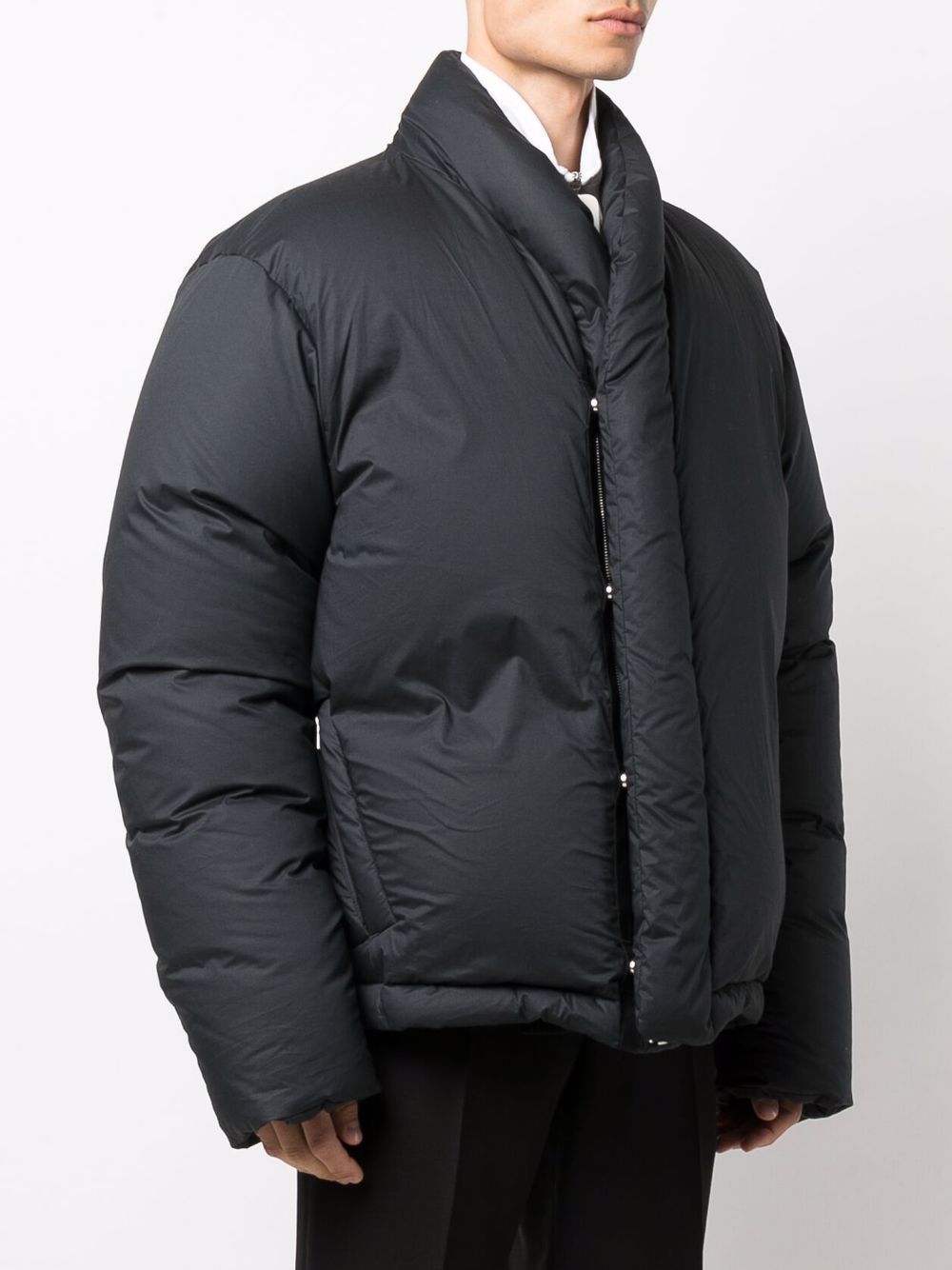Shop Ambush Stand-up Collar Padded Down Jacket In Black