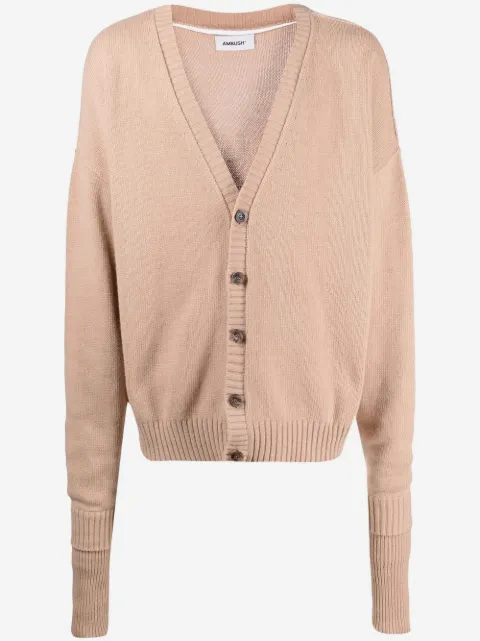 AMBUSH logo-intarsia cardigan