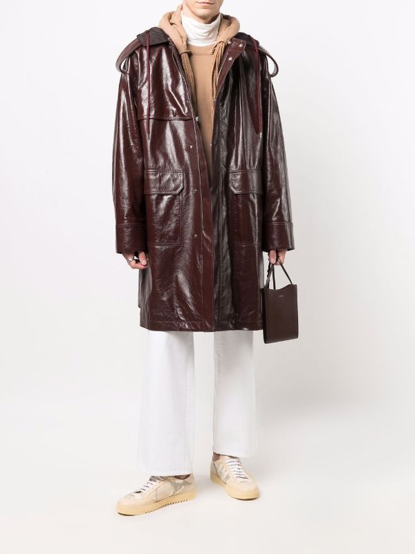 AMBUSH zipped-up Leather Coat - Farfetch