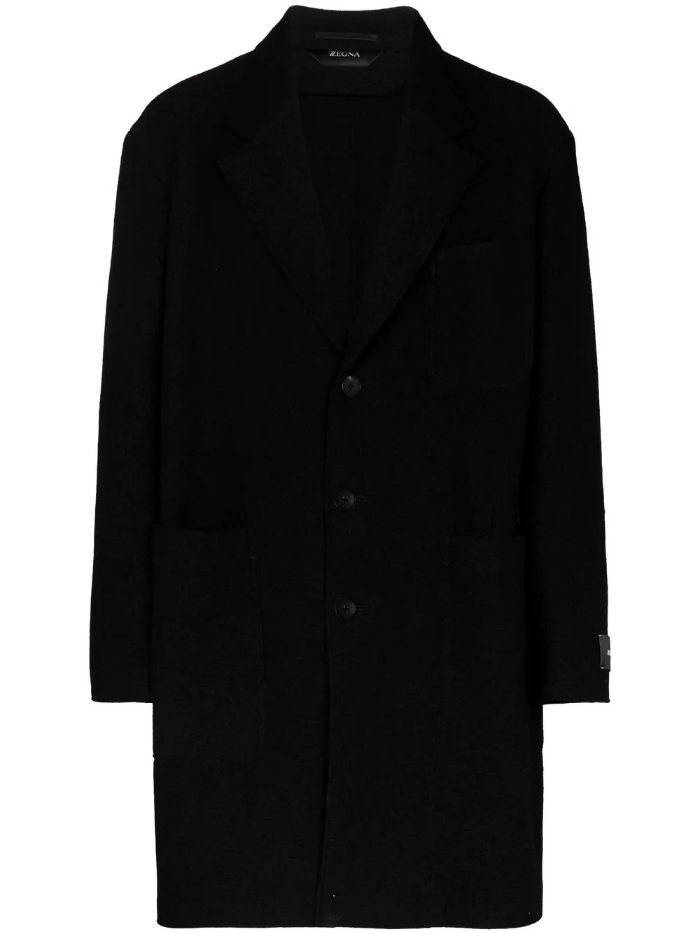 

Zegna single-breasted mid-length coat - Black