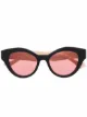 Imagem 1 de Gucci Eyewear Óculos de sol gatinho com duplo G