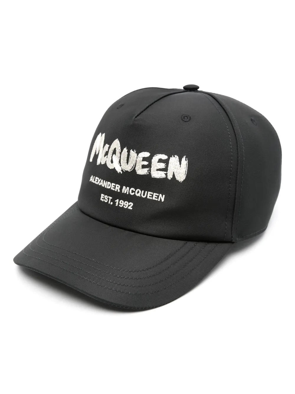 Alexander McQueen logo-embroidered cap | Black | Image 1