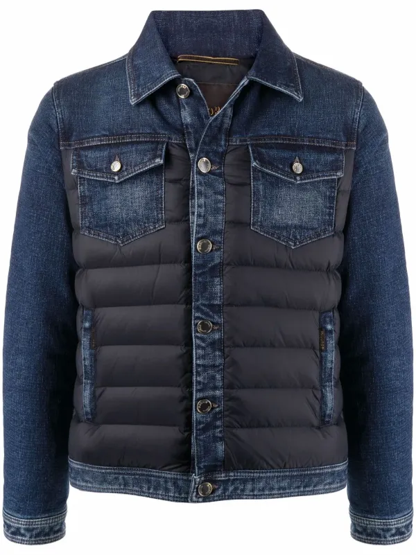 MooRER MONDOR FUR 104S サイズ48　デニム　ダウン Moorer Mondor-104S Padded Denim Jacket | Blue | FARFETCH