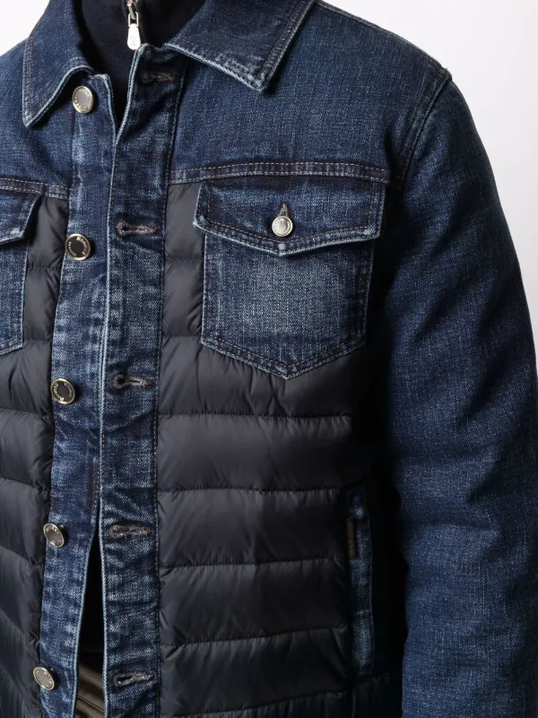 Moorer Mondor-104S Padded Denim Jacket | Blue | FARFETCH