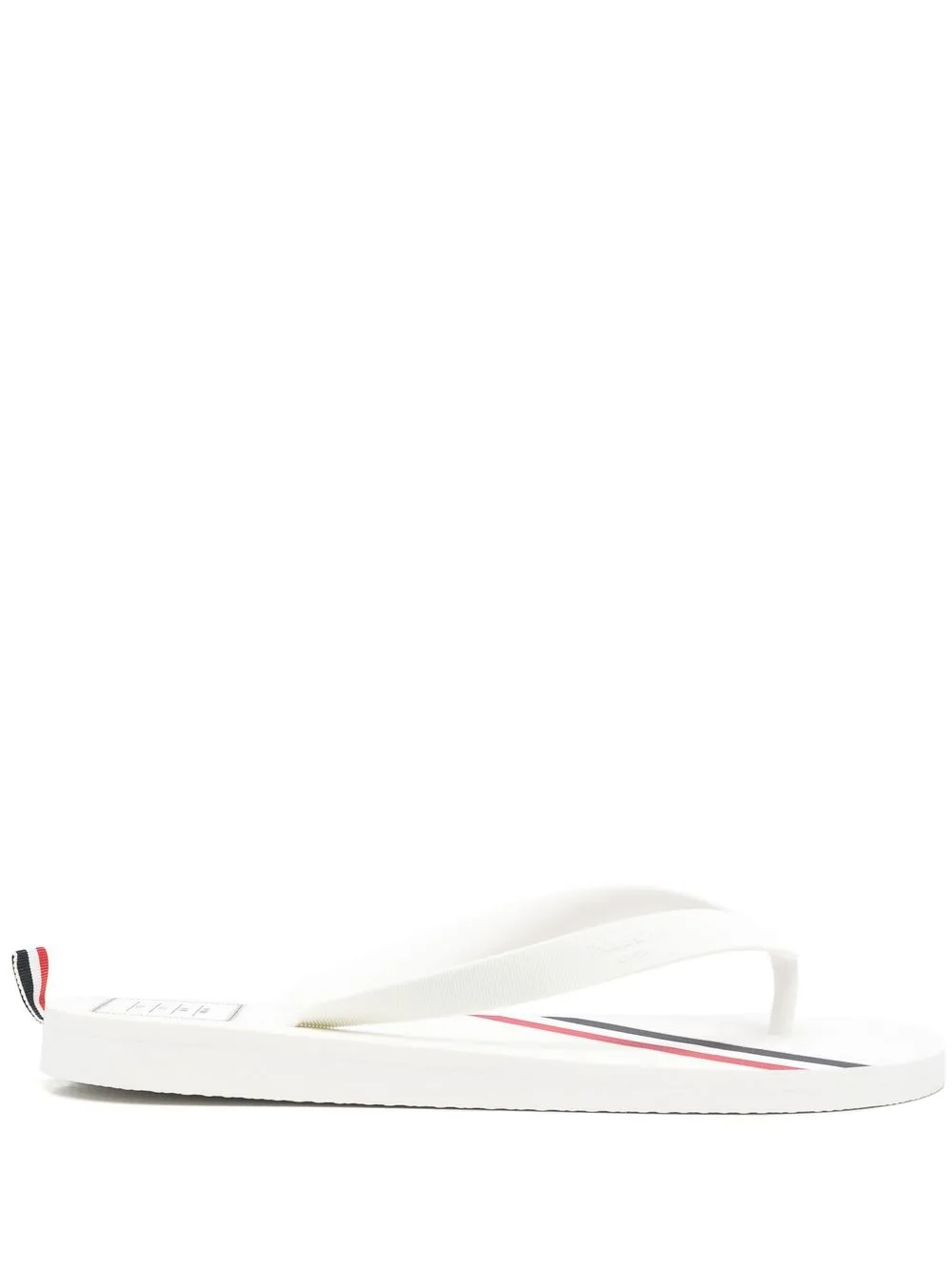 

Thom Browne RWB-stripe flip flops - White