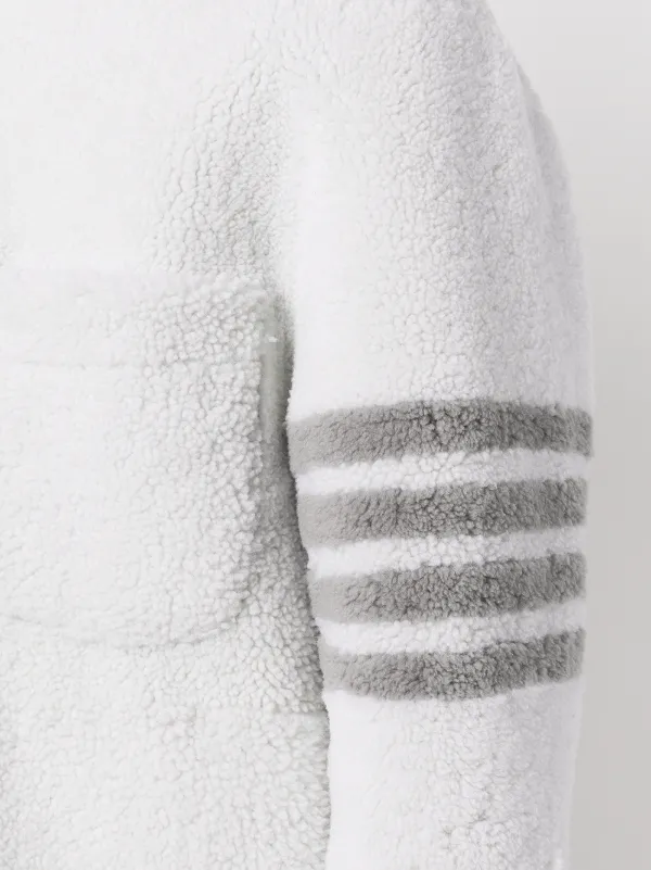 White Oxford Hooded Zip-front Shirt | Thom Browne