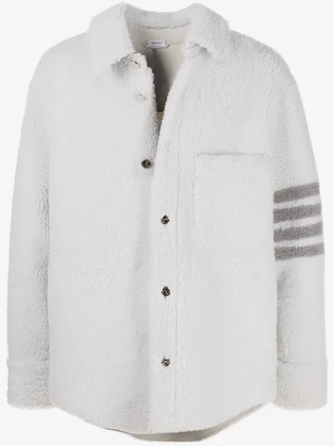 Thom Browne куртка из овчины с полосками 4-Bar