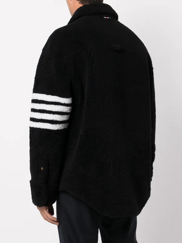 Thom Browne　4BAR ムートンジャケット Thom Browne 4BAR ムートンジャケット | ブルー | FARFETCH JP