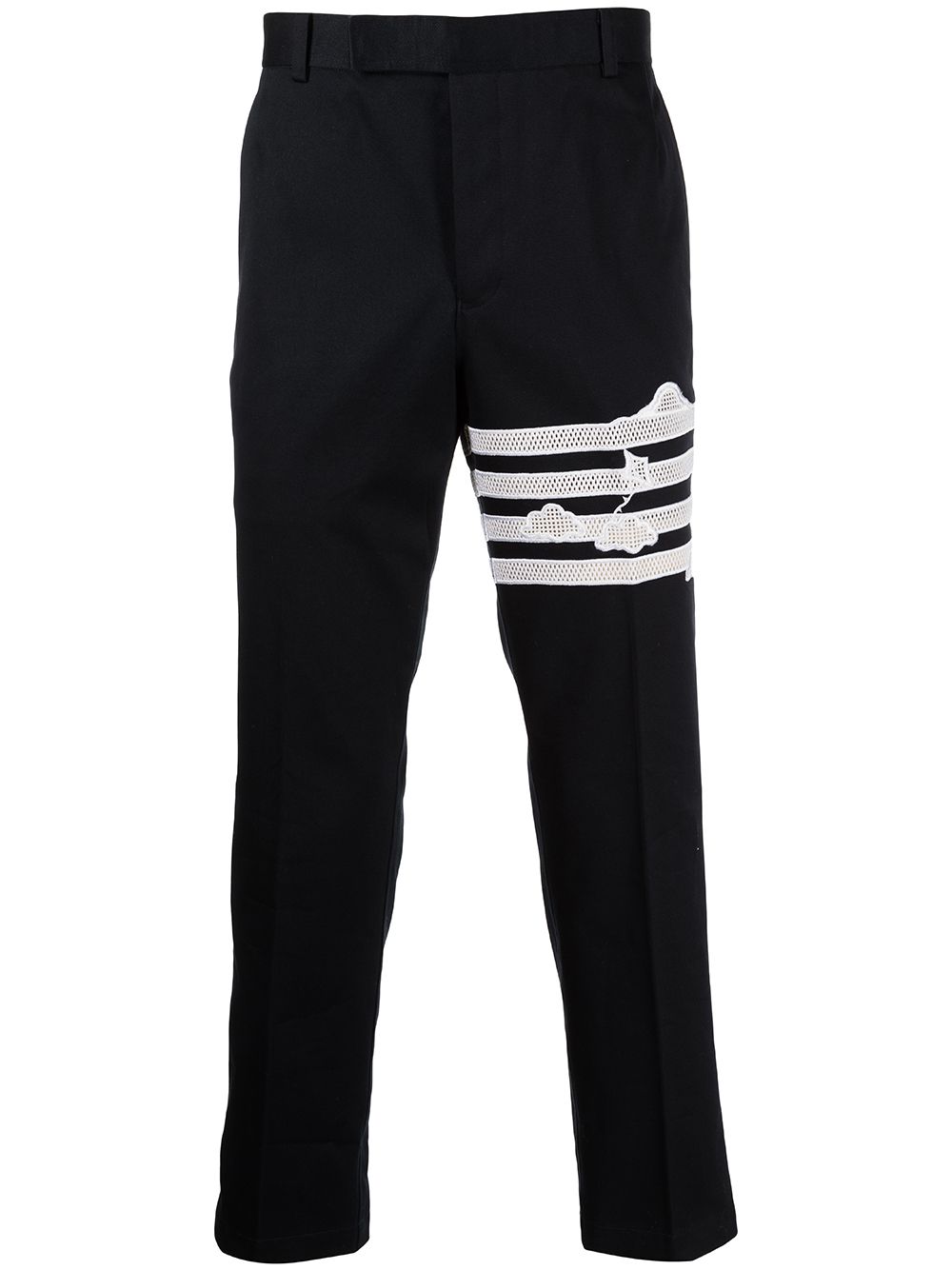 Thom Browne Unconstructed 4-Bar sky-motif chino trousers - Blue