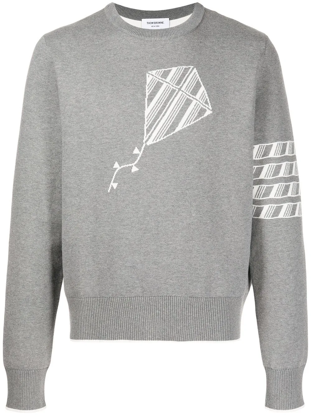 

Thom Browne 4-Bar stripe jumper - Grey