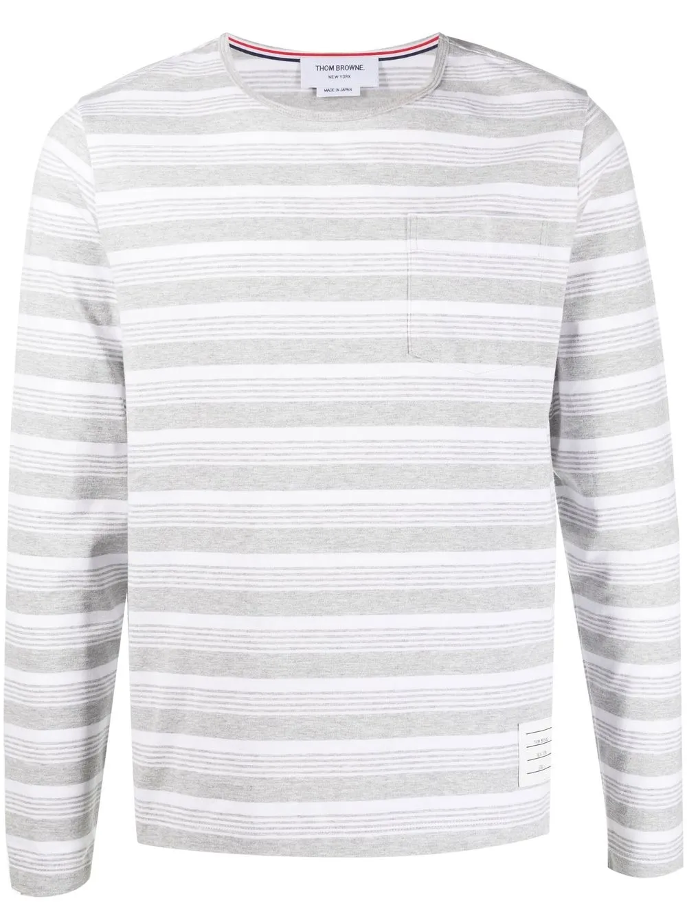 

Thom Browne striped long-sleeved T-shirt - Grey