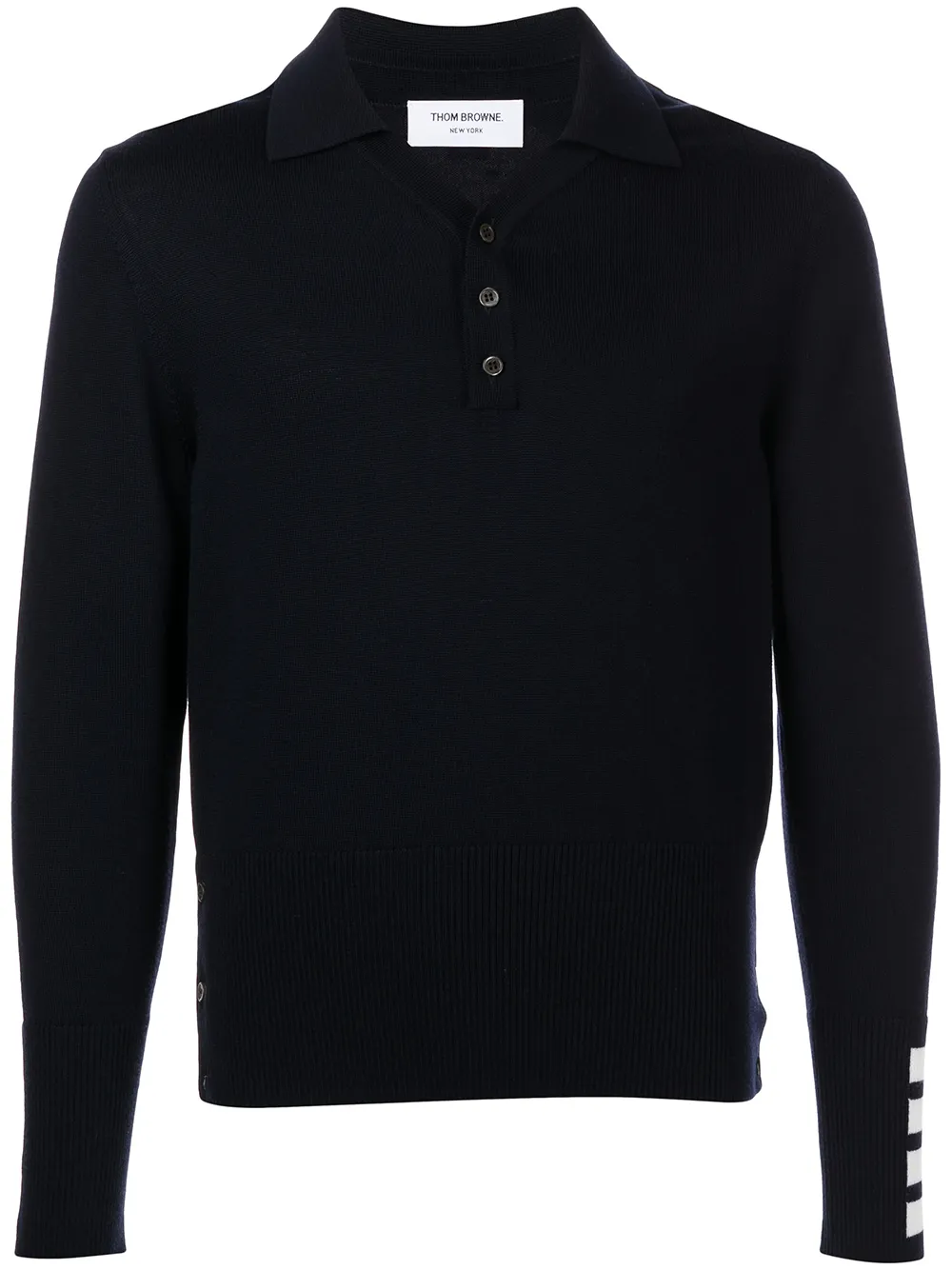 

Thom Browne playera tipo polo con motivo 4-Bar - Azul