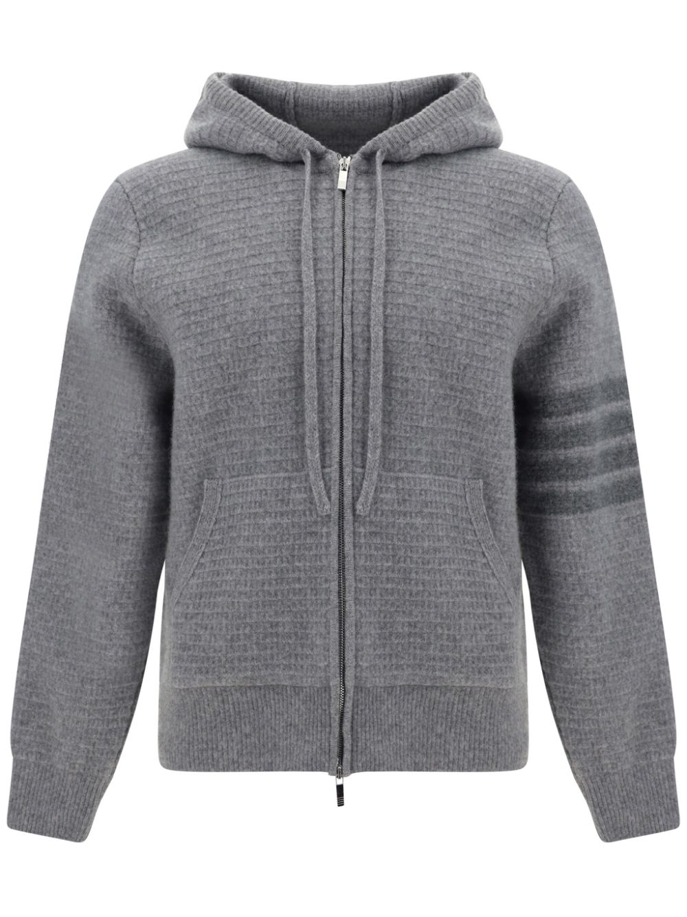 Thom Browne 4-Bar zip-up hoodie - Grey