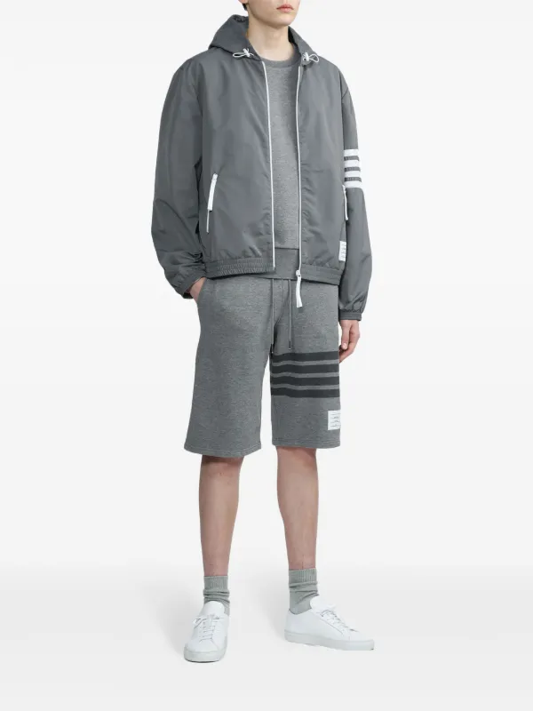 THOM BROWNE☆4LINE ボア ムスタン ジャケット MED GREY 4-Bar bomber jacket in grey - Thom Browne | Mytheresa