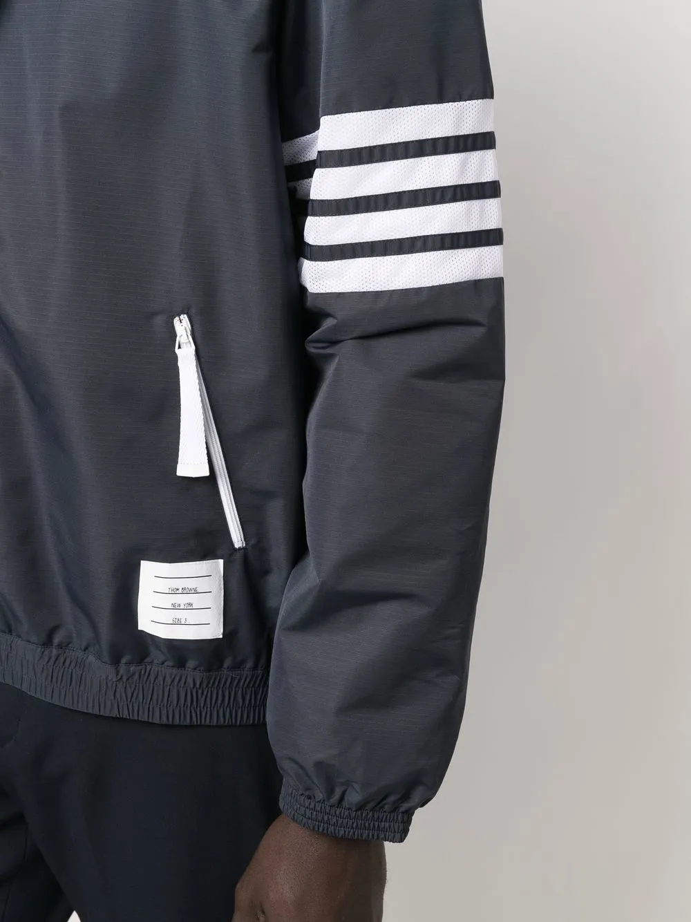 Thom Browne 4-bar Stripe Hooded Jacket In Blue