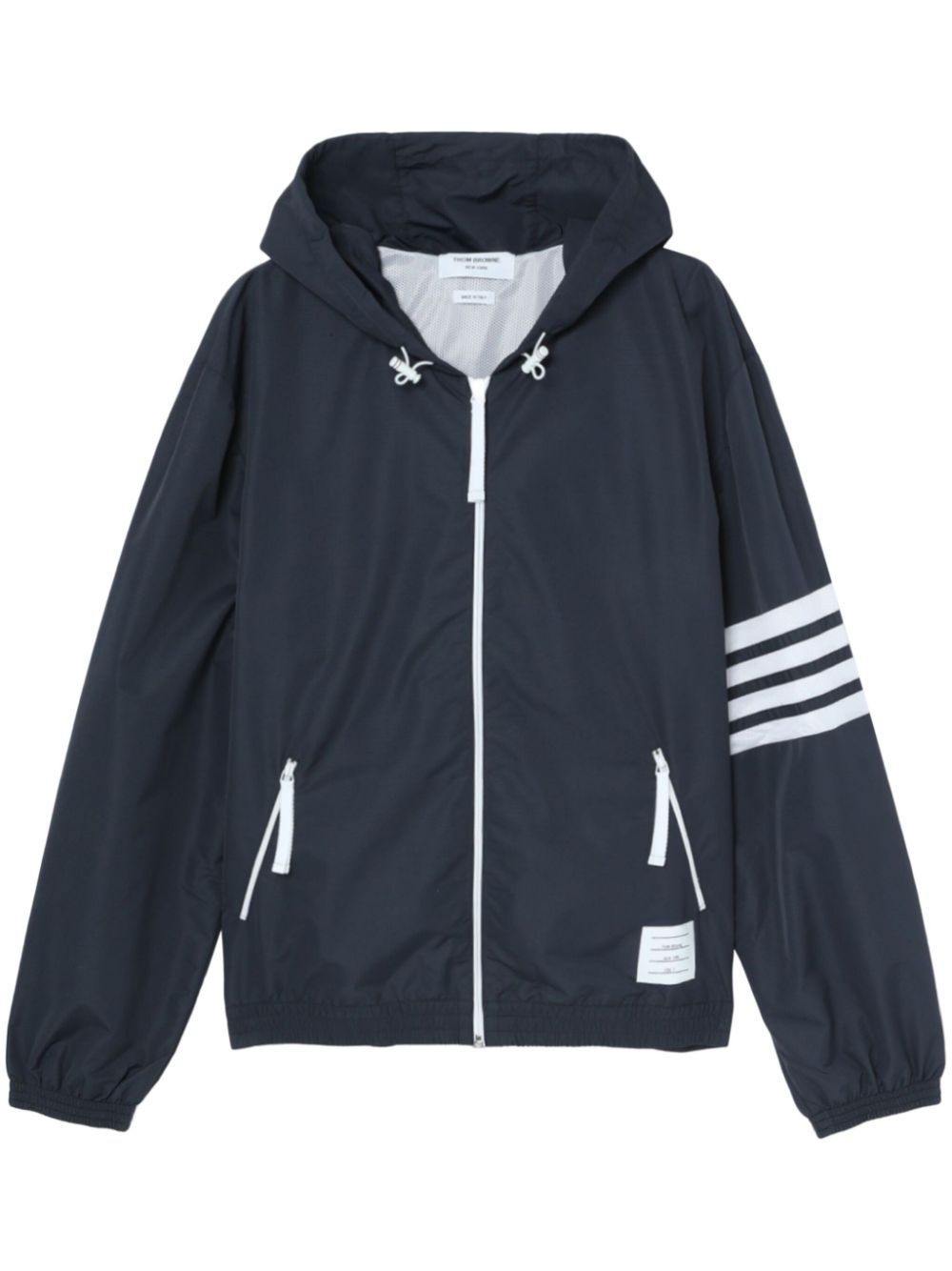 Thom Browne 4-Bar stripe hooded jacket - Blue