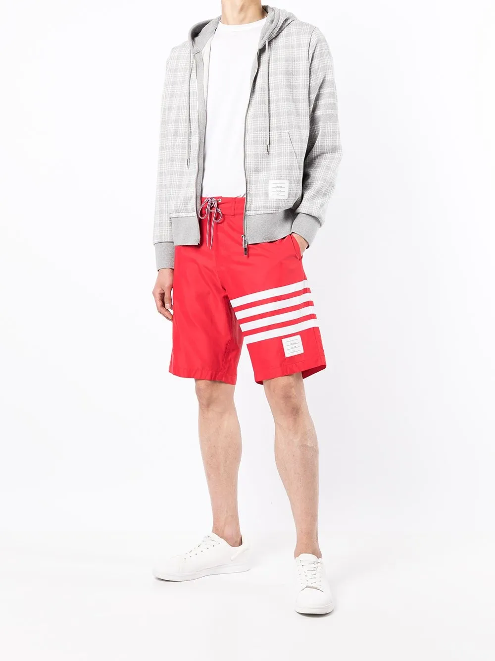 Thom Browne Hoodie met rits - Grijs