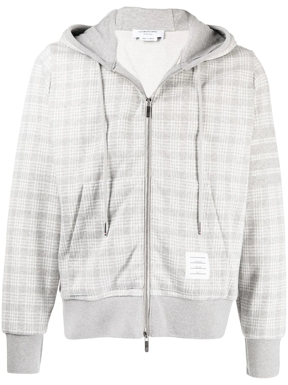 

Thom Browne hoodie con cierre - Gris