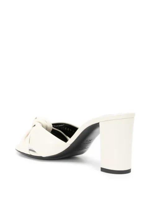 saint laurent bianca knotted leather mules