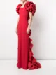 Tadashi Shoji ruffled-detail dress
