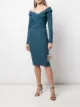 Imagen 2 de Tadashi Shoji vestido plisado con hombros descubiertos