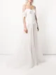 Tadashi Shoji Pierce floral-embroidery bridal dress