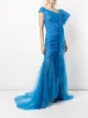 Tadashi Shoji Nasima one-shoulder ruffle dress