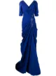 Imagen 1 de Tadashi Shoji vestido fruncido con aplique floral