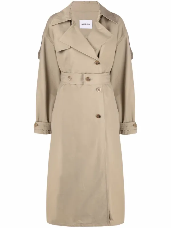 Shop AMBUSH side-slit trench coat with 