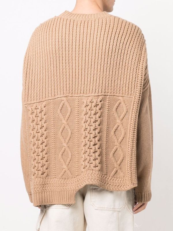 AMBUSH Patchwork cable-knit Jumper - Farfetch