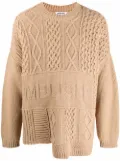 AMBUSH patchwork cable-knit jumper - Neutrals