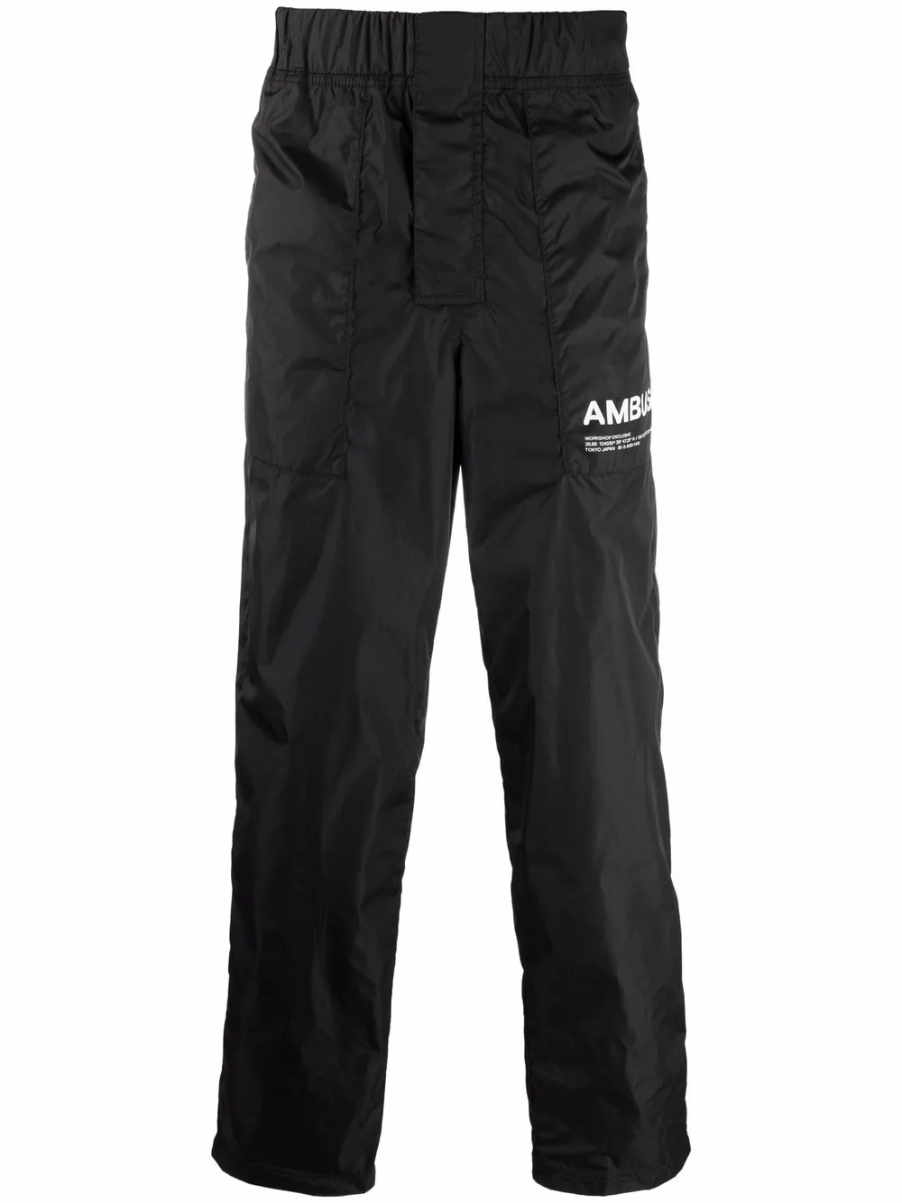 

AMBUSH pantalones con logo estampado - Negro
