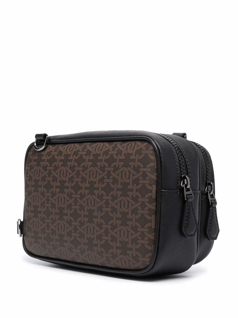 Calvin Klein monogram-print Zipped Messenger Bag - Black