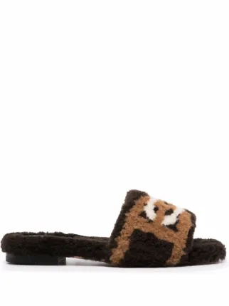 Fendi on sale shearling slides