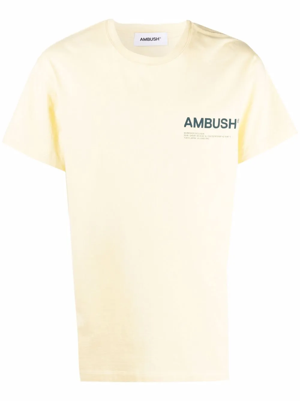 

AMBUSH playera con logo estampado - Amarillo